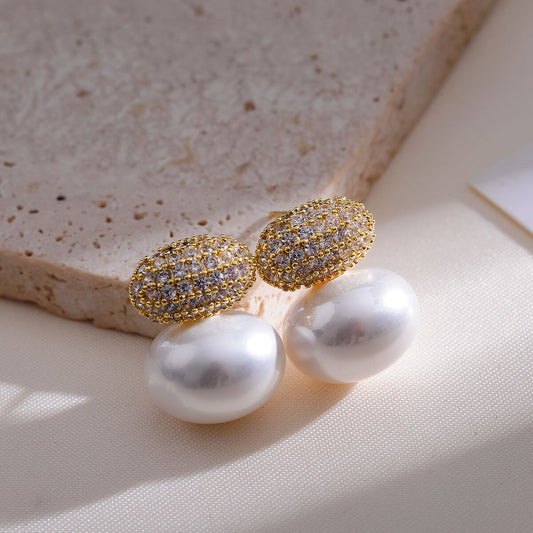 Timeless Pearl and Gemstone Statement Earrings