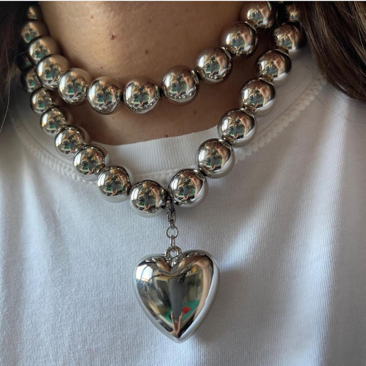 Timeless Bubble Heart Necklace