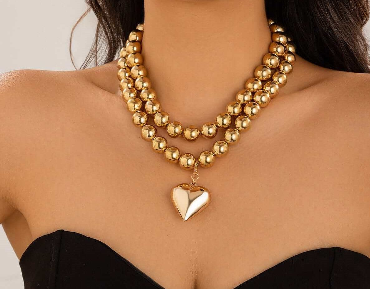 Timeless Bubble Heart Necklace